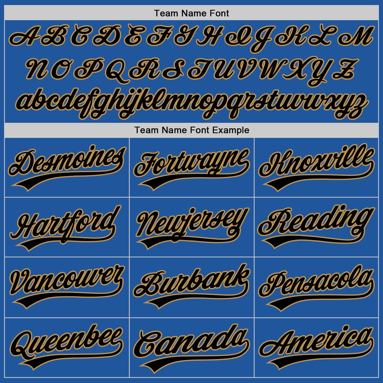 Custom Blue Black-Old Gold Authentic Throwback Baseball Jersey view 4