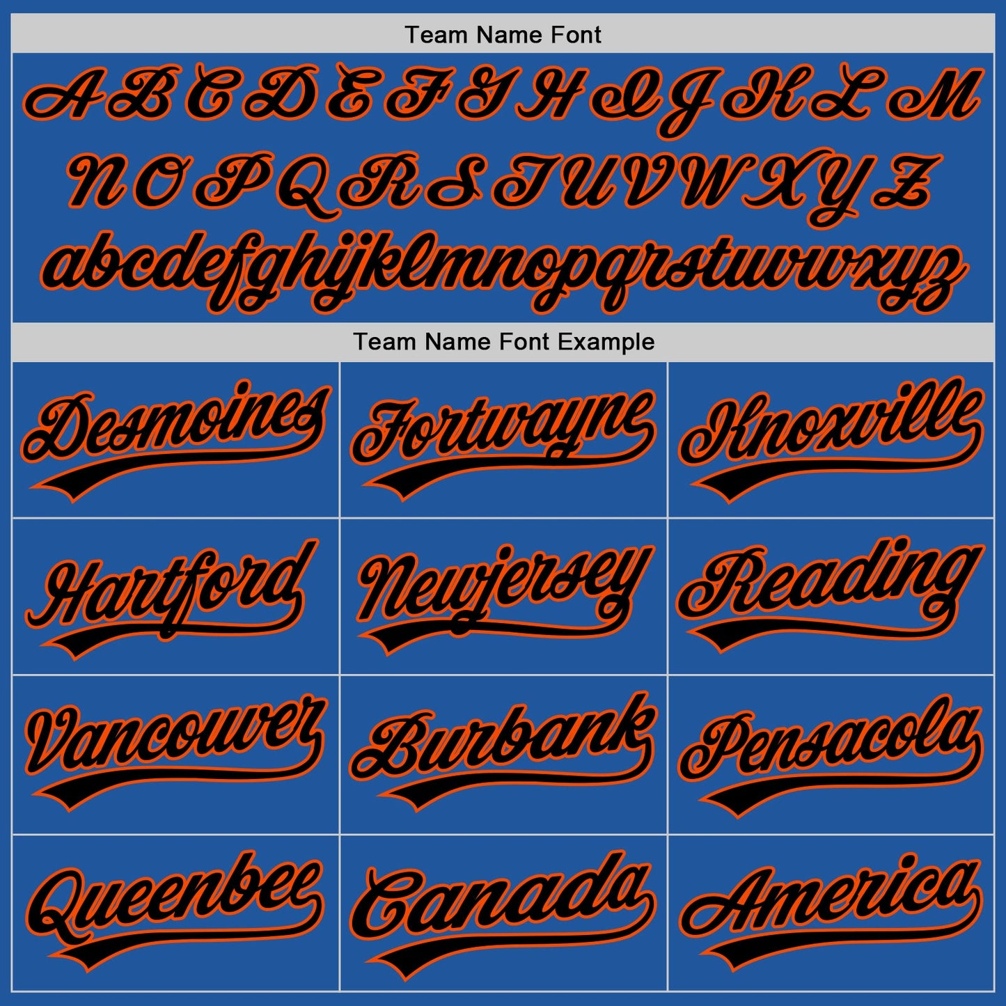 Custom Blue Black-Orange Authentic Throwback Baseball Jersey view 4
