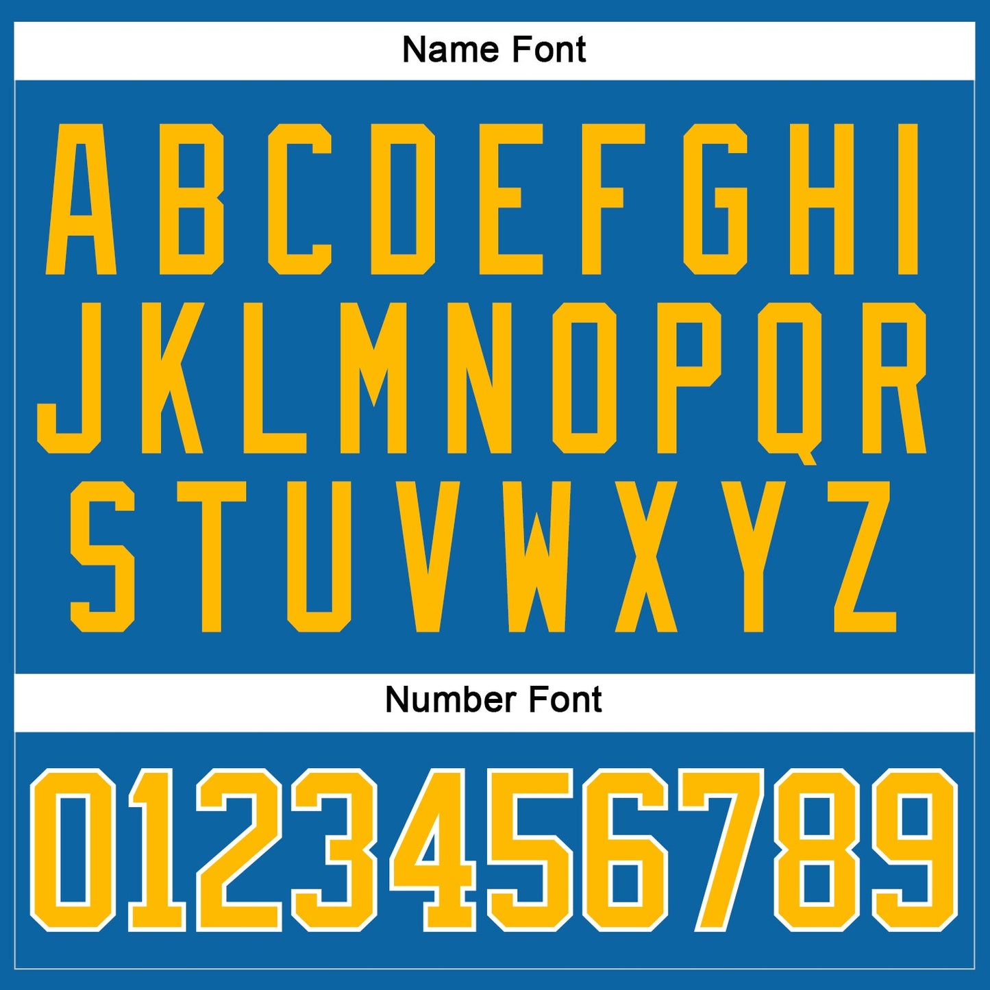 Custom Blue Gold-White Hockey Jersey view 5