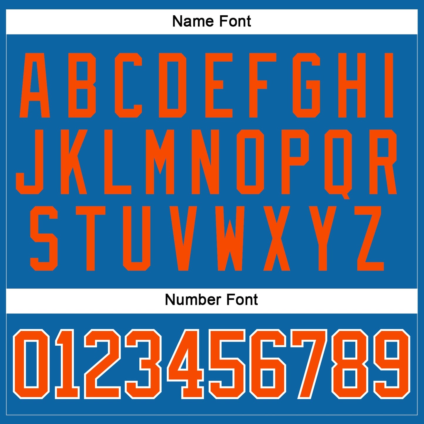 Custom Blue Orange-White Hockey Jersey view 5