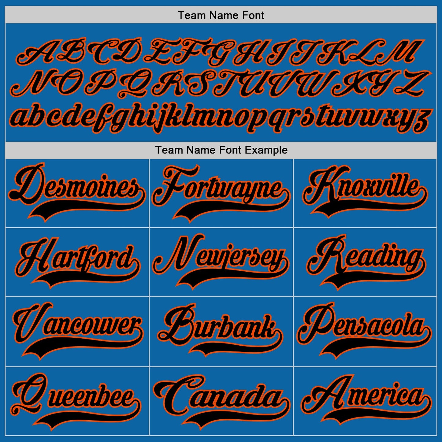 Custom Blue Black-Orange Hockey Jersey view 4