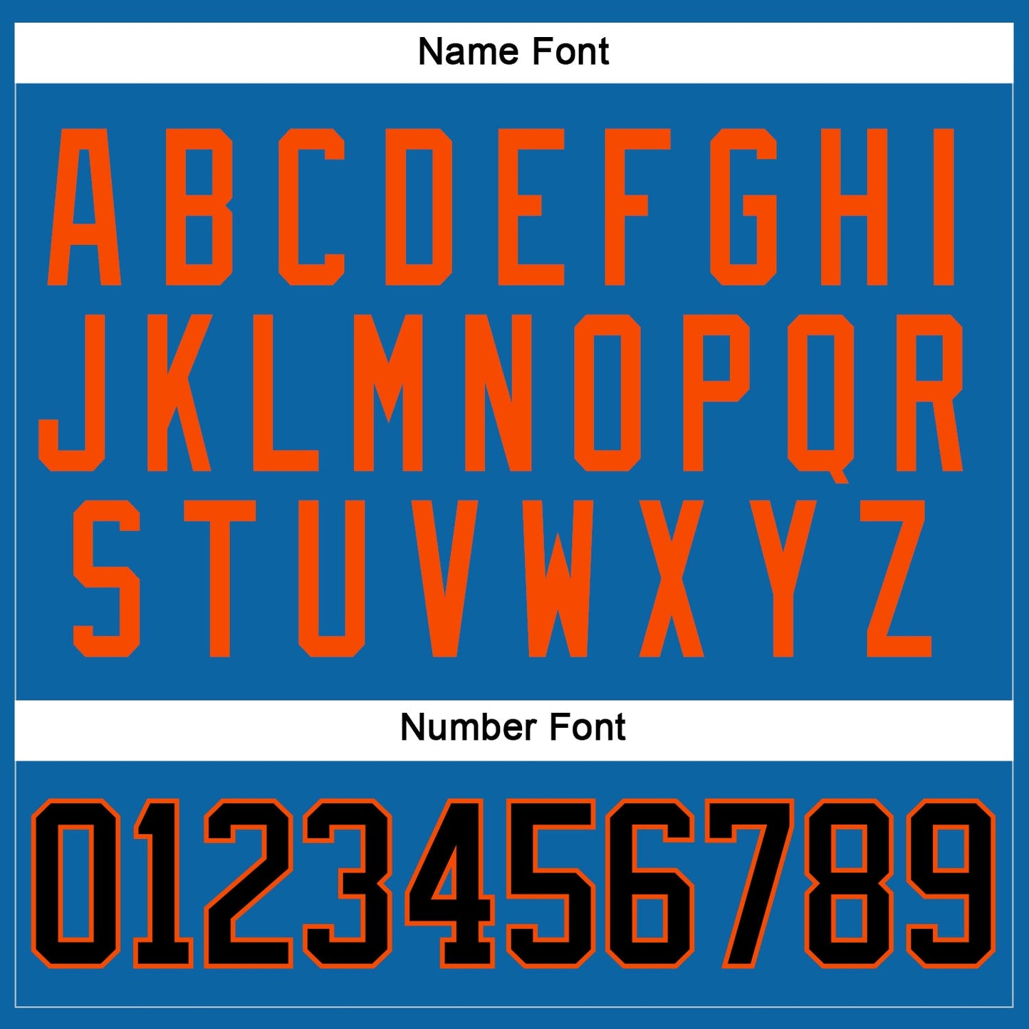 Custom Blue Black-Orange Hockey Jersey view 5