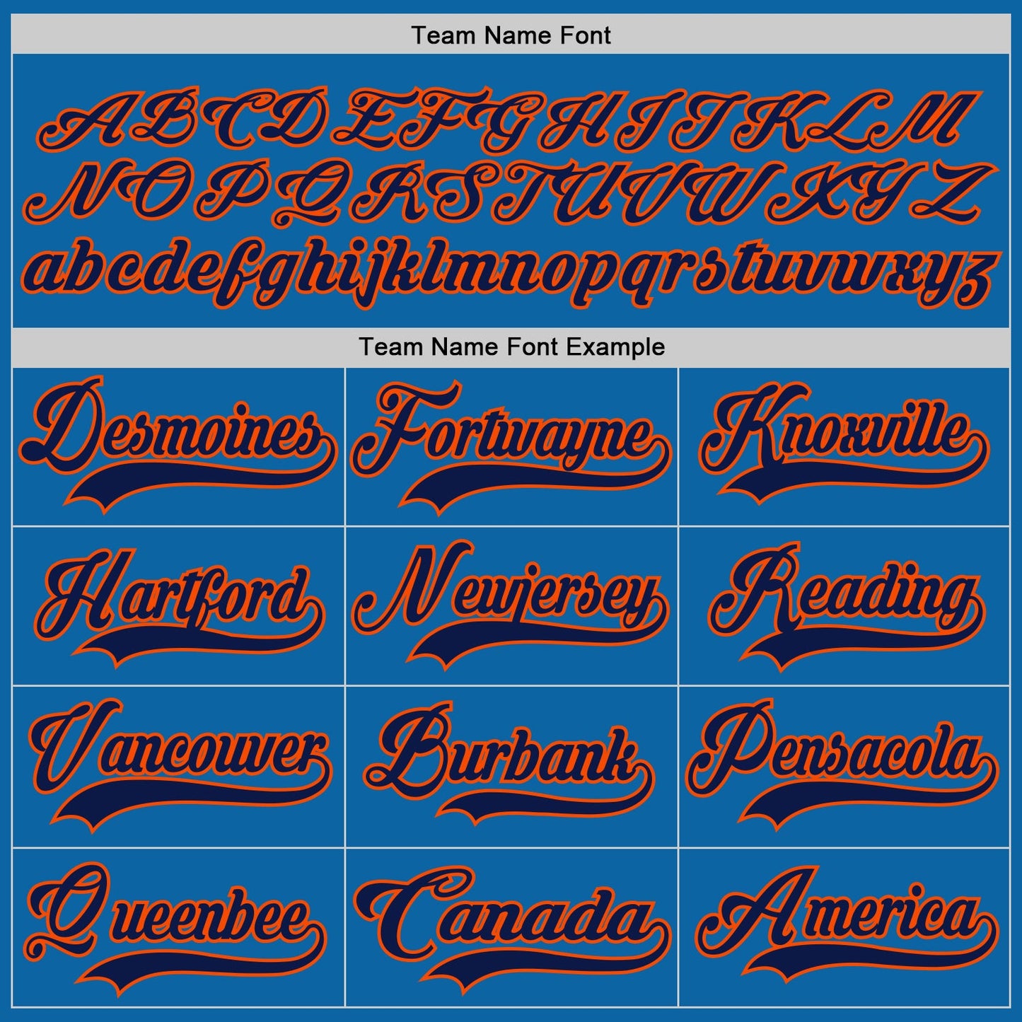 Custom Blue Navy-Orange Hockey Jersey view 4