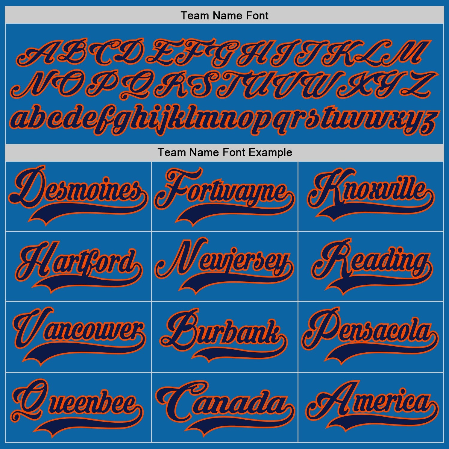 Custom Blue Navy-Orange Hockey Jersey view 4