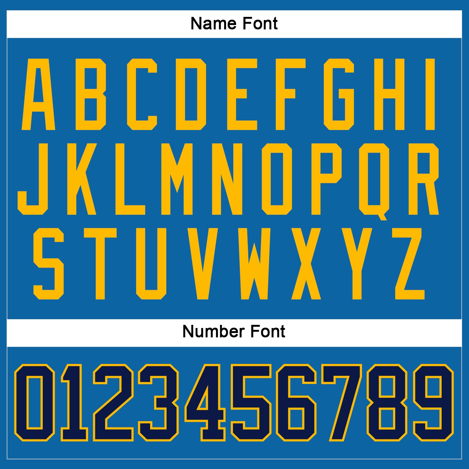 Custom Blue Navy-Gold Hockey Jersey view 5