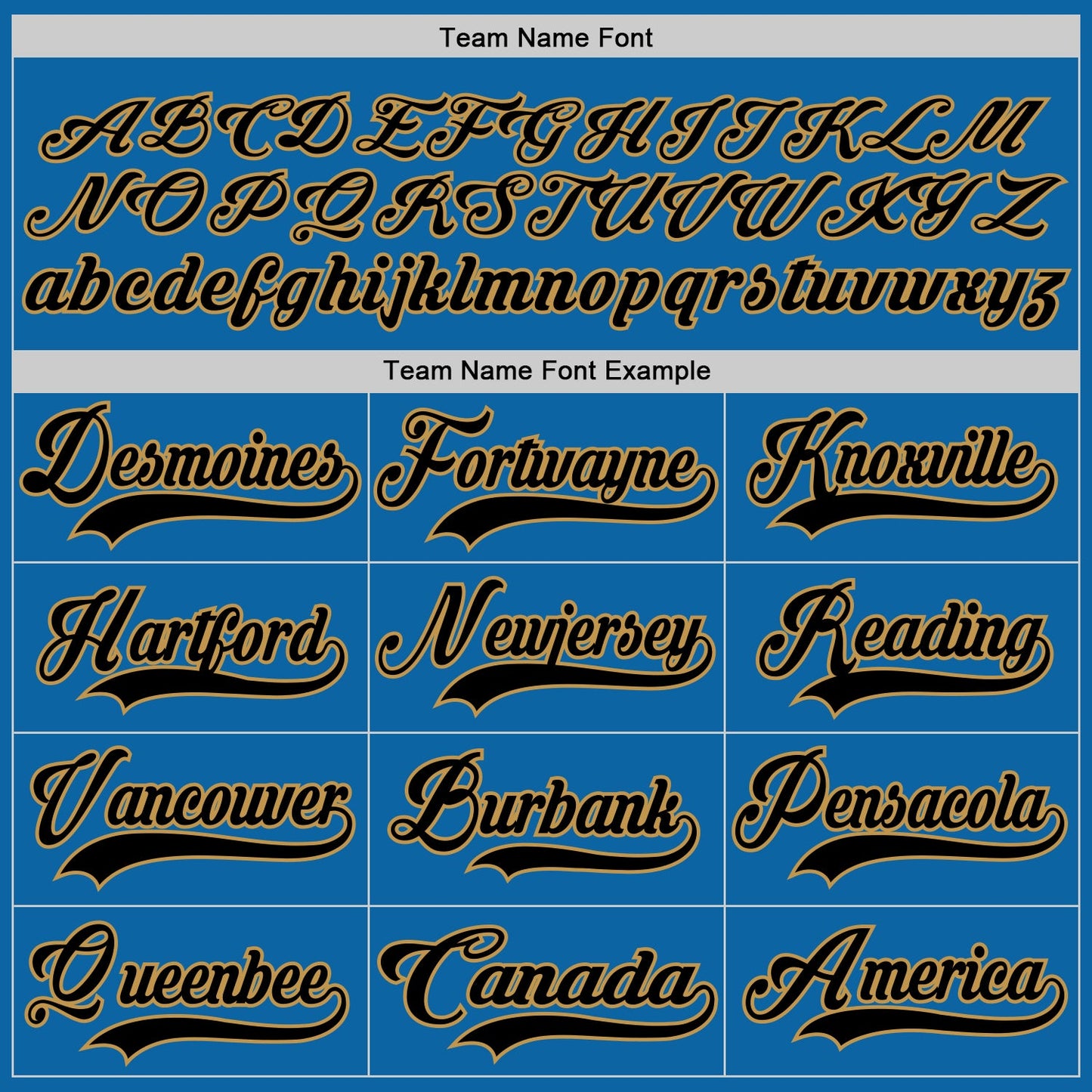 Custom Blue Black-Old Gold Hockey Jersey view 4