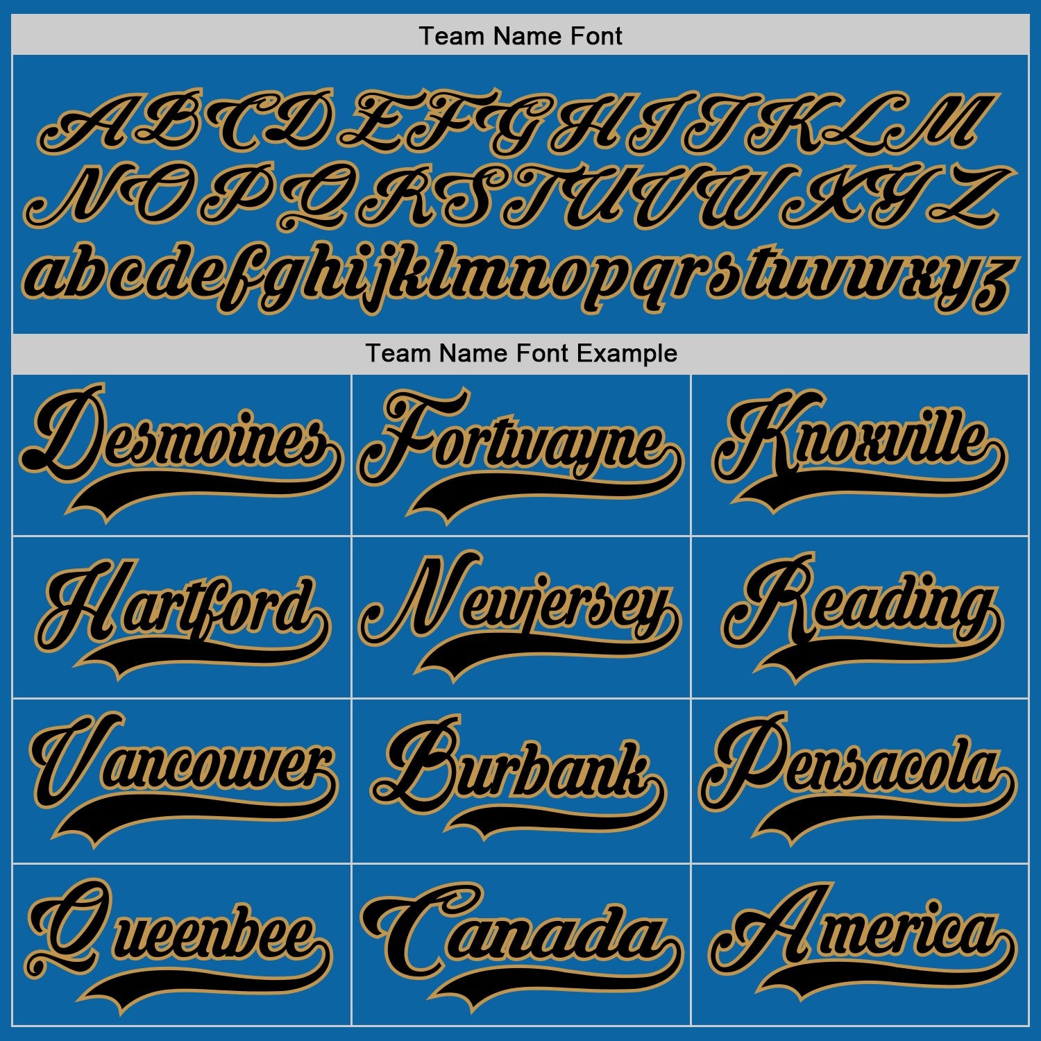 Custom Blue Black-Old Gold Hockey Jersey view 4