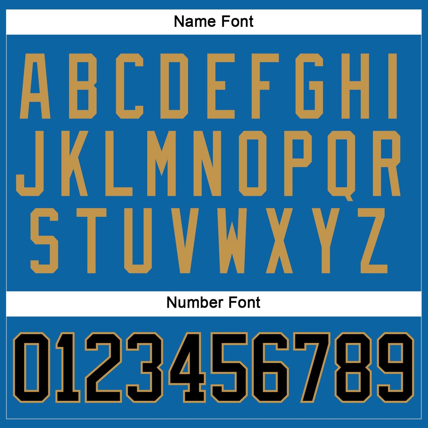 Custom Blue Black-Old Gold Hockey Jersey view 5