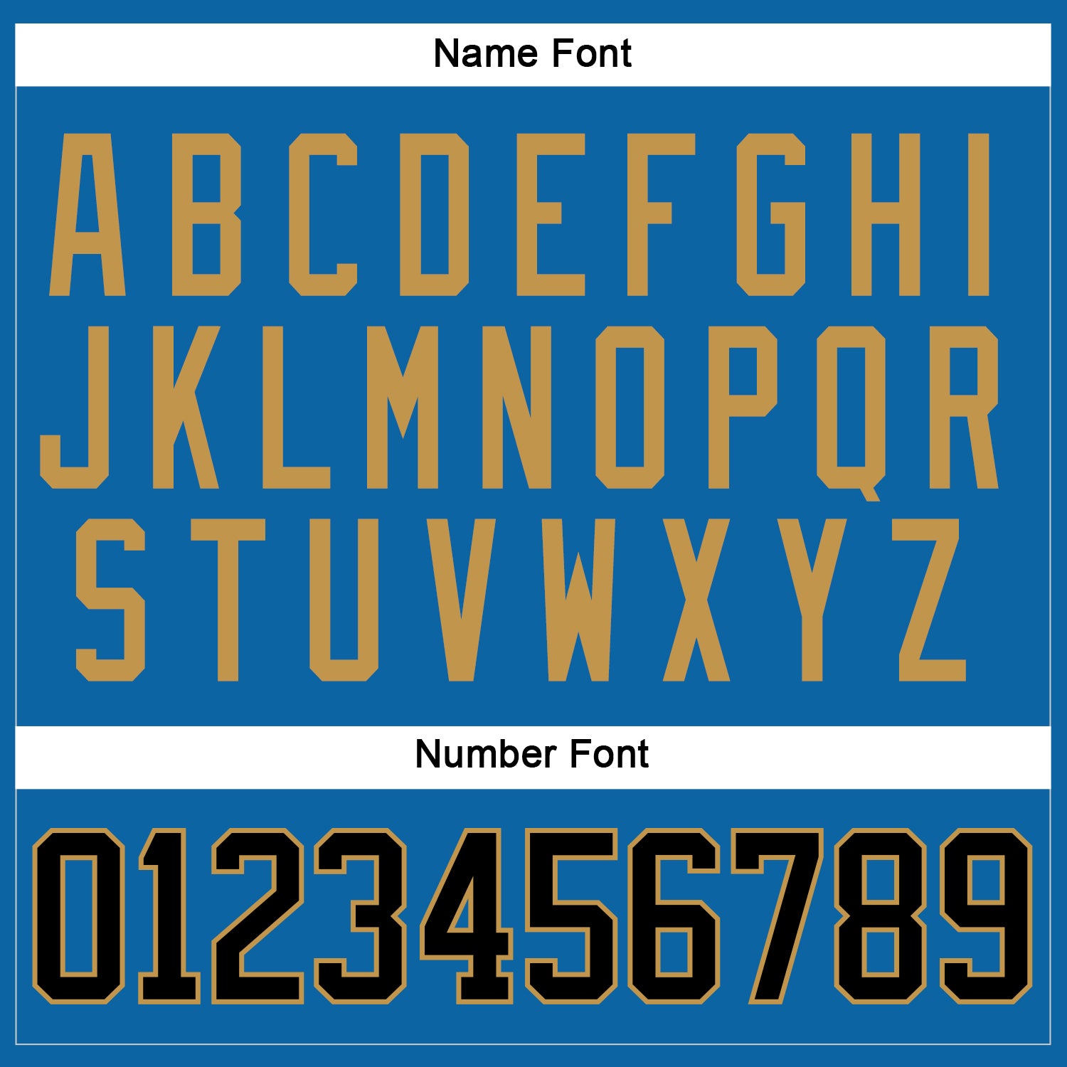 Custom Blue Black-Old Gold Hockey Jersey view 5