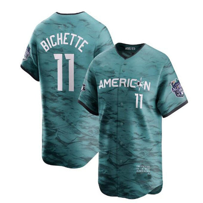 #11 Bo Bichette American League 2023 All-Star Game Limited Player Jersey - Teal Baseball Jerseys - Main View