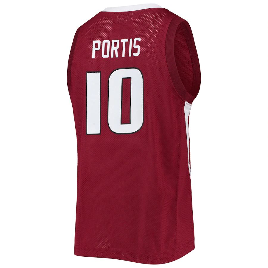 A.Razorbacks #10 Bobby Portis Original Retro Brand Alumni Commemorative Replica Basketball Jersey - Cardinal Stitched American College Jerseys - Main View