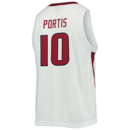 A.Razorbacks #10 Bobby Portis Original Retro Brand Alumni Commemorative Replica Basketball Jersey White Stitched American College Jerseys - Main View
