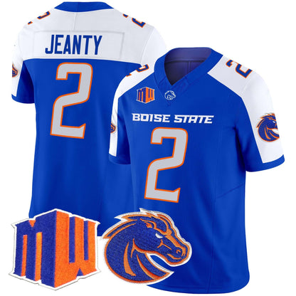 B.State Broncos #2 Ashton Jeanty Royal Vapor Limited Football Stitched American College Jerseys - Main View