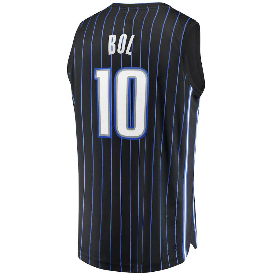 O.Magic #10 Bol Bol Fanatics Branded 2021-22 Fast Break Replica Jersey Icon Edition Black Stitched American Basketball Jersey - Main View