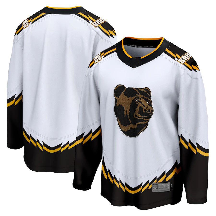 B.Bruins Fanatics Branded Special Edition 2.0 Breakaway Blank Jersey White Stitched American Hockey Jerseys - Main View