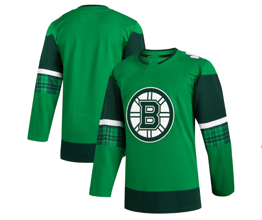 B.Bruins 2023 St. Patrick's Day Primegreen Authentic Jersey - Kelly Green Stitched American Hockey Jerseys - Main View
