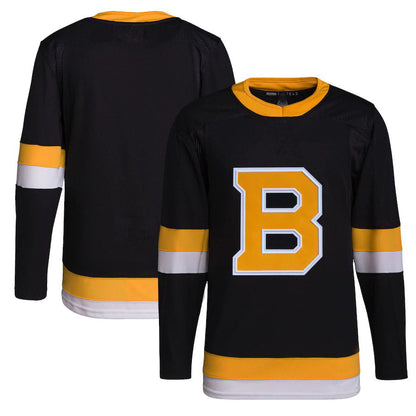 B.Bruins Alternate Primegreen Authentic Pro Jersey Black Stitched American Hockey Jerseys - Main View