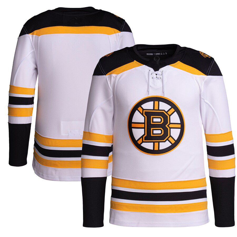 B.Bruins Away Primegreen Authentic Pro Jersey White Stitched American Hockey Jerseys - Main View