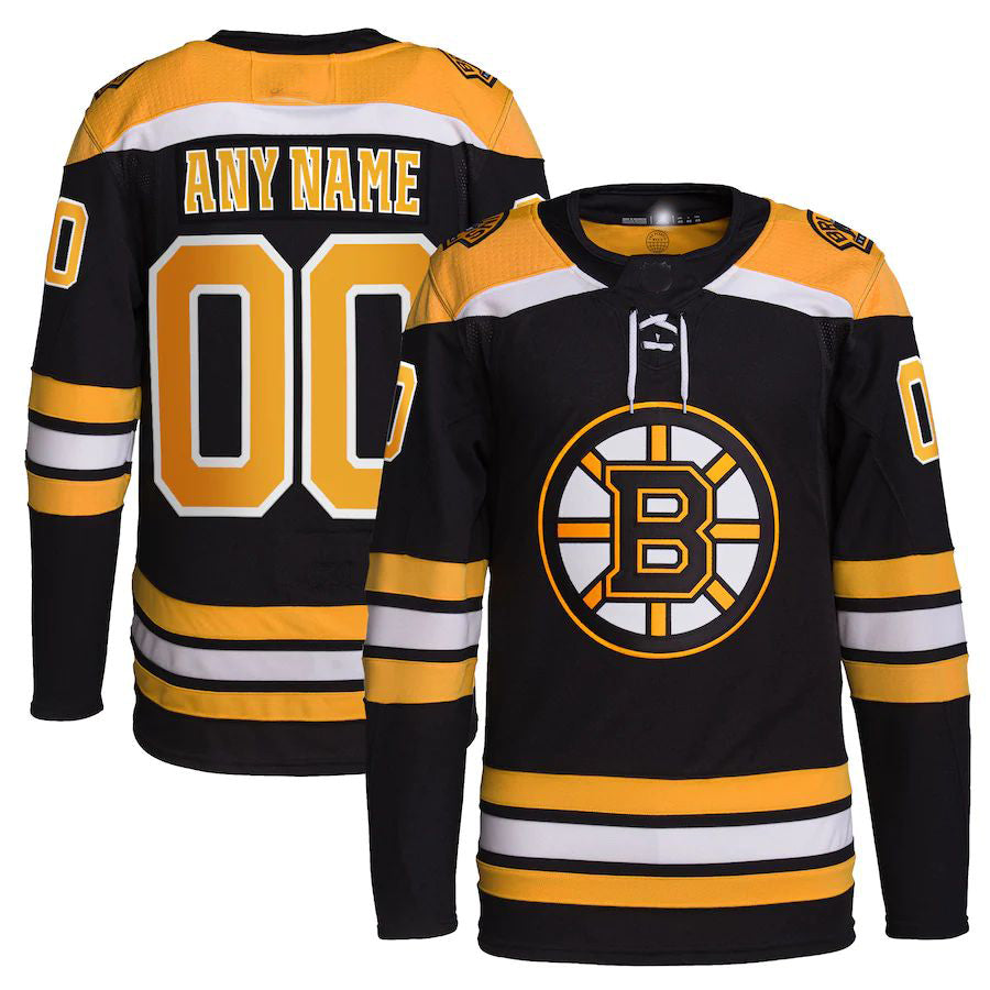Custom B.Bruins Home Primegreen Authentic Pro Jersey Black Stitched American Hockey Jerseys - Main View