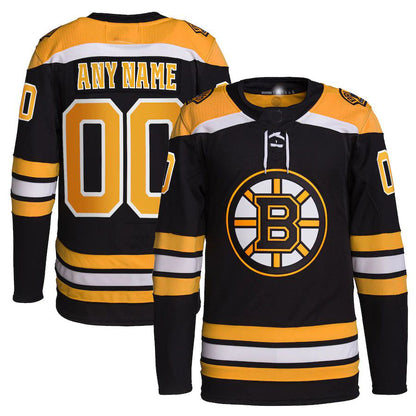 Custom B.Bruins Home Primegreen Authentic Pro Jersey Black Stitched American Hockey Jerseys - Main View