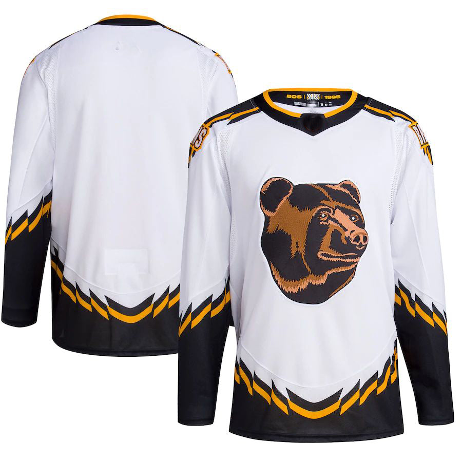 B.Bruins Reverse Retro 2.0 Authentic Blank Jersey White Stitched American Hockey Jerseys - Main View