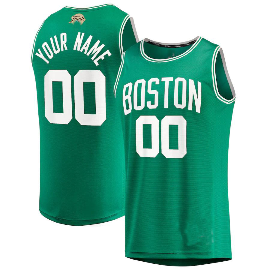 Custom B.Celtics Fanatics Branded 2022 Finals Fast Break Replica Jersey Kelly Green Icon Edition American Stitched Basketball Jersey - Main View