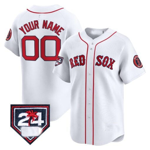 Custom Boston Red Sox 2024 Spring Training Patch Vapor Premier Limited- All Stitched Baseball Jersey