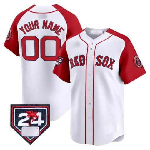 Custom Boston Red Sox 2024 Spring Training Patch Vapor Premier Limited– All Stitched Baseball Jersey - Main View