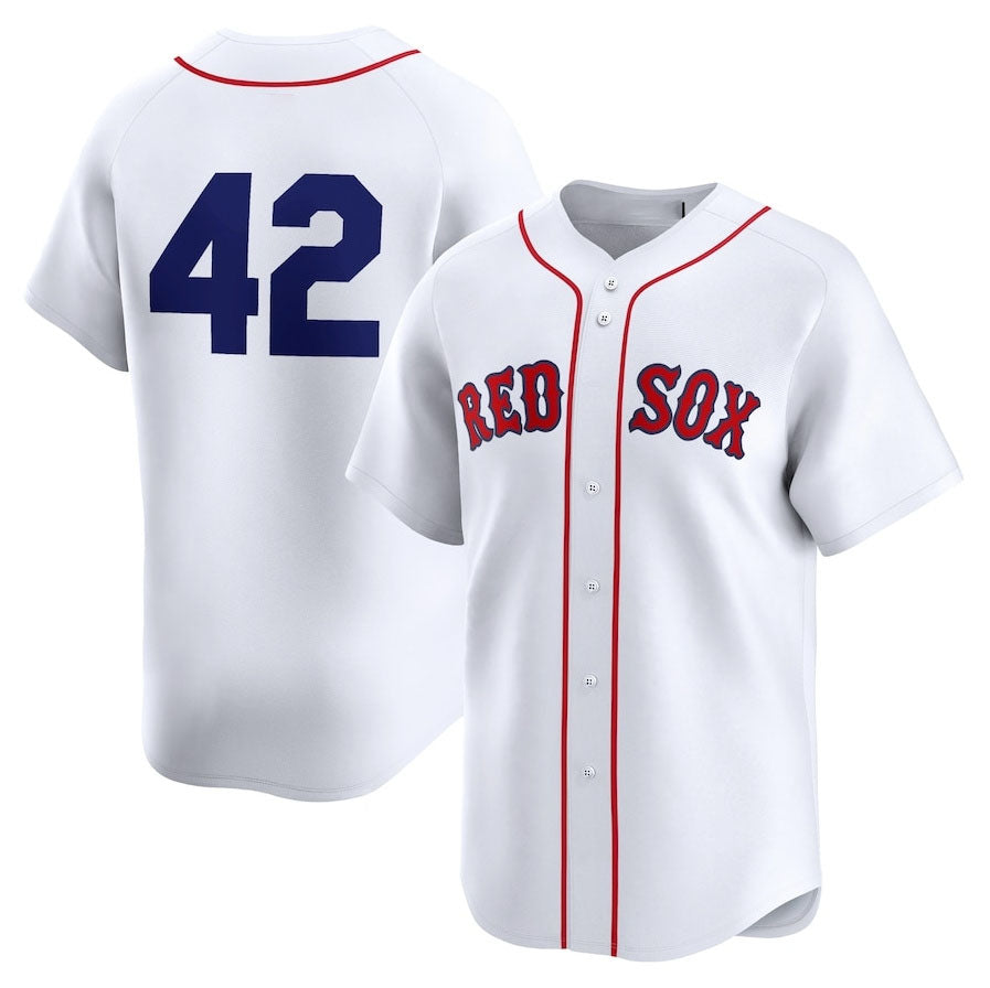 Boston Red Sox 2024 #42 Jackie Robinson Day Home Limited Jersey – White Stitches Baseball Jerseys - Main View