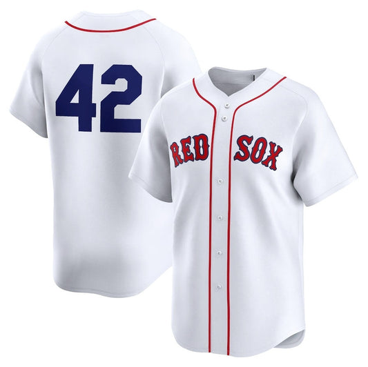 Boston Red Sox 2024 #42 Jackie Robinson Day Home Limited Jersey – White Stitches Baseball Jerseys - Main View
