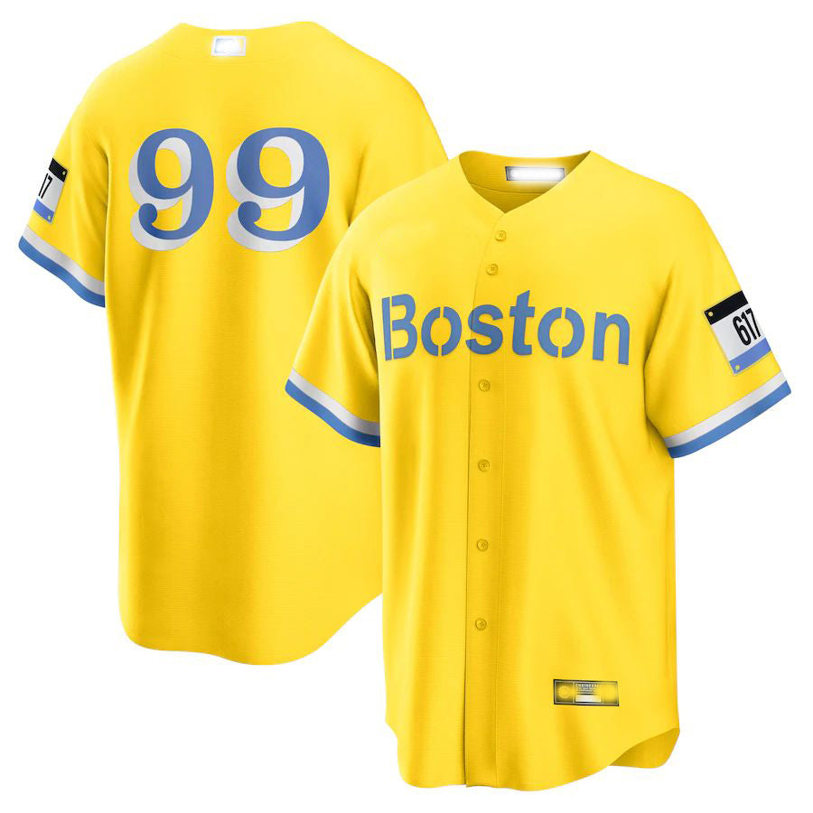 Boston Red Sox #99 Alex Verdugo Gold City Connect Replica Player Jersey Baseball Jerseys - Main View