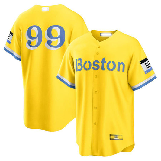 Boston Red Sox #99 Alex Verdugo Gold City Connect Replica Player Jersey Baseball Jerseys - Main View