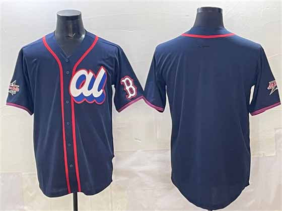 Boston Red Sox American League Blank Navy 2025 All-Star Edition Limited Stitched Baseball Jersey - Main View