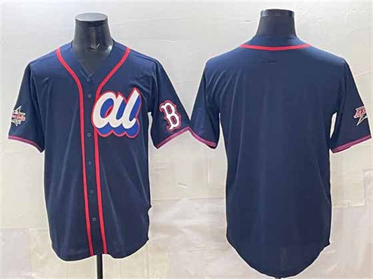 Boston Red Sox American League Blank Navy 2025 All-Star Edition Limited Stitched Baseball Jersey - Main View