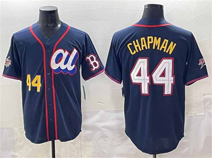 Boston Red Sox American League #44 Aroldis Chapman Navy 2025 All-Star Edition Limited Stitched Baseball Jersey - Main View