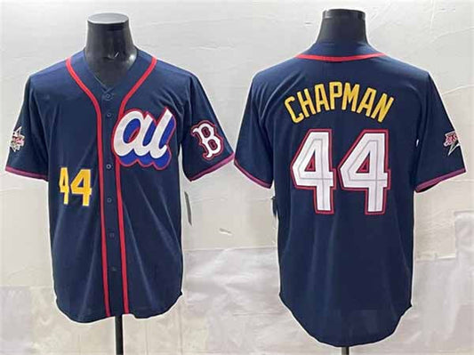 Boston Red Sox American League #44 Aroldis Chapman Navy 2025 All-Star Edition Limited Stitched Baseball Jersey - Main View