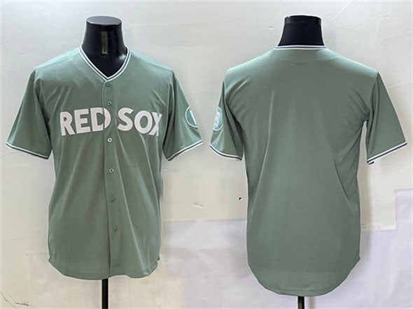 Boston Red Sox Blank Green 2025 City Connect Limited Stitched Baseball Jersey - Main View