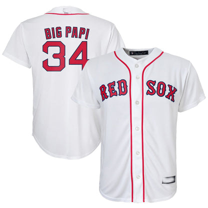 Boston Red Sox #34 David Ortiz White Replica Player Jersey Baseball Jerseys - Main View