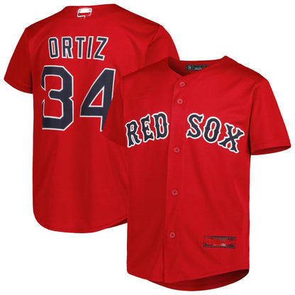 Boston Red Sox #34 David Ortiz Red 2022 Hall of Fame Replica Player Jersey Baseball Jerseys - Main View