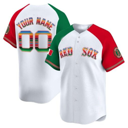 Custom Boston Red Sox Mexico Vapor Premier Limited– All Stitched Baseball Jersey - Main View