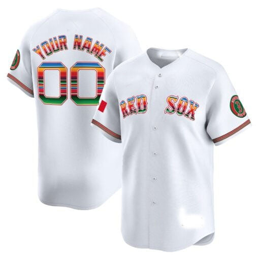 Custom Boston Red Sox Mexico Vapor Premier Limited– All Stitched Baseball Jersey - Main View