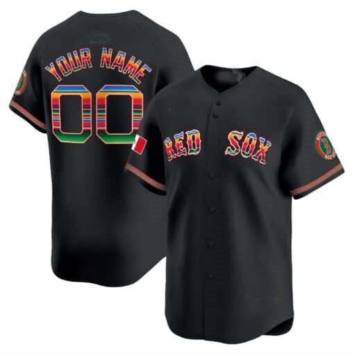 Custom Boston Red Sox Mexico Vapor Premier Limited– All Stitched Baseball Jersey view 2