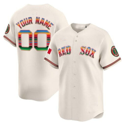 Custom Boston Red Sox Mexico Vapor Premier Limited– All Stitched Baseball Jersey view 3