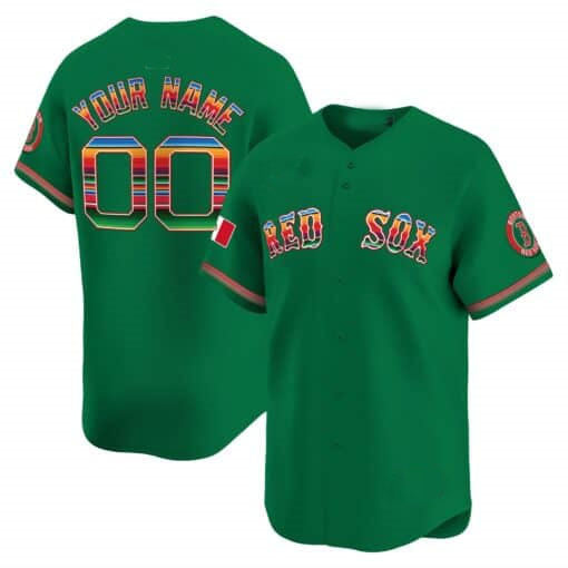 Custom Boston Red Sox Mexico Vapor Premier Limited– All Stitched Baseball Jersey view 4