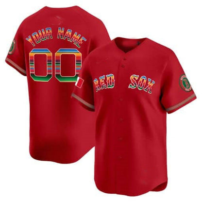 Custom Boston Red Sox Mexico Vapor Premier Limited– All Stitched Baseball Jersey view 5