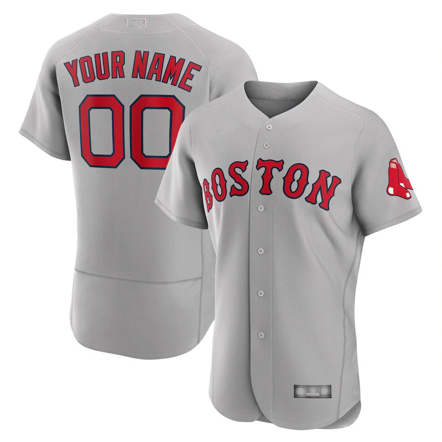Baseball Jerseys Custom Boston Red Sox  Gray Road Authentic Custom Jersey - Main View
