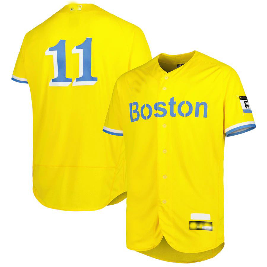 Boston Red Sox #11 Rafael Devers Gold City Connect Authentic Player Jersey Baseball Jerseys - Main View