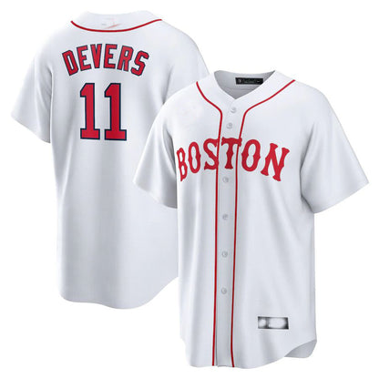 Boston Red Sox #11 Rafael Devers White 2021 Patriots' Day Official Replica Player Jersey Baseball Jerseys - Main View