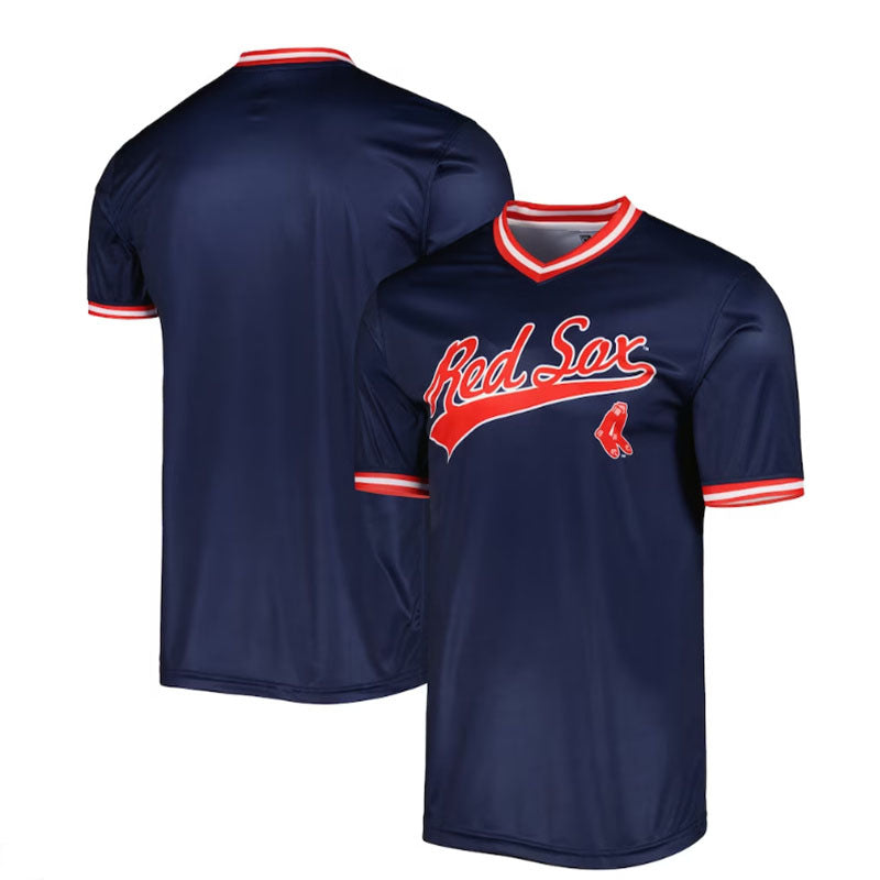 Boston Red Sox Stitches Cooperstown Collection Team Jersey - Navy Baseball Jerseys - Main View