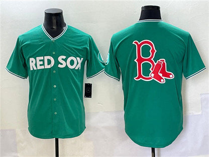 Boston Red Sox Team Big Logo Green 2025 City Connect Limited Stitched Baseball Jersey - Main View